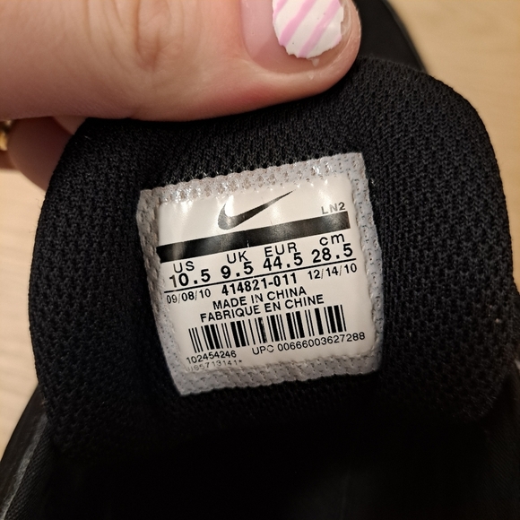 Nike Air Black White Elite Pre Game Athletic Fitness Workout Sneakers Size 10.5 - Picture 10 of 10